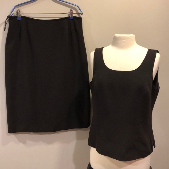 Kasper 2-piece Brown Skirt Set Sz 12 - Picture 1 of 6